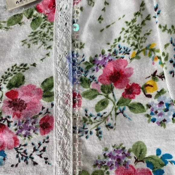 NEXT UK Girls Dress 2-3 2T 3T Toddler Girl Pretty Floral Lace Hi-Lo Flowers - Picture 5 of 6